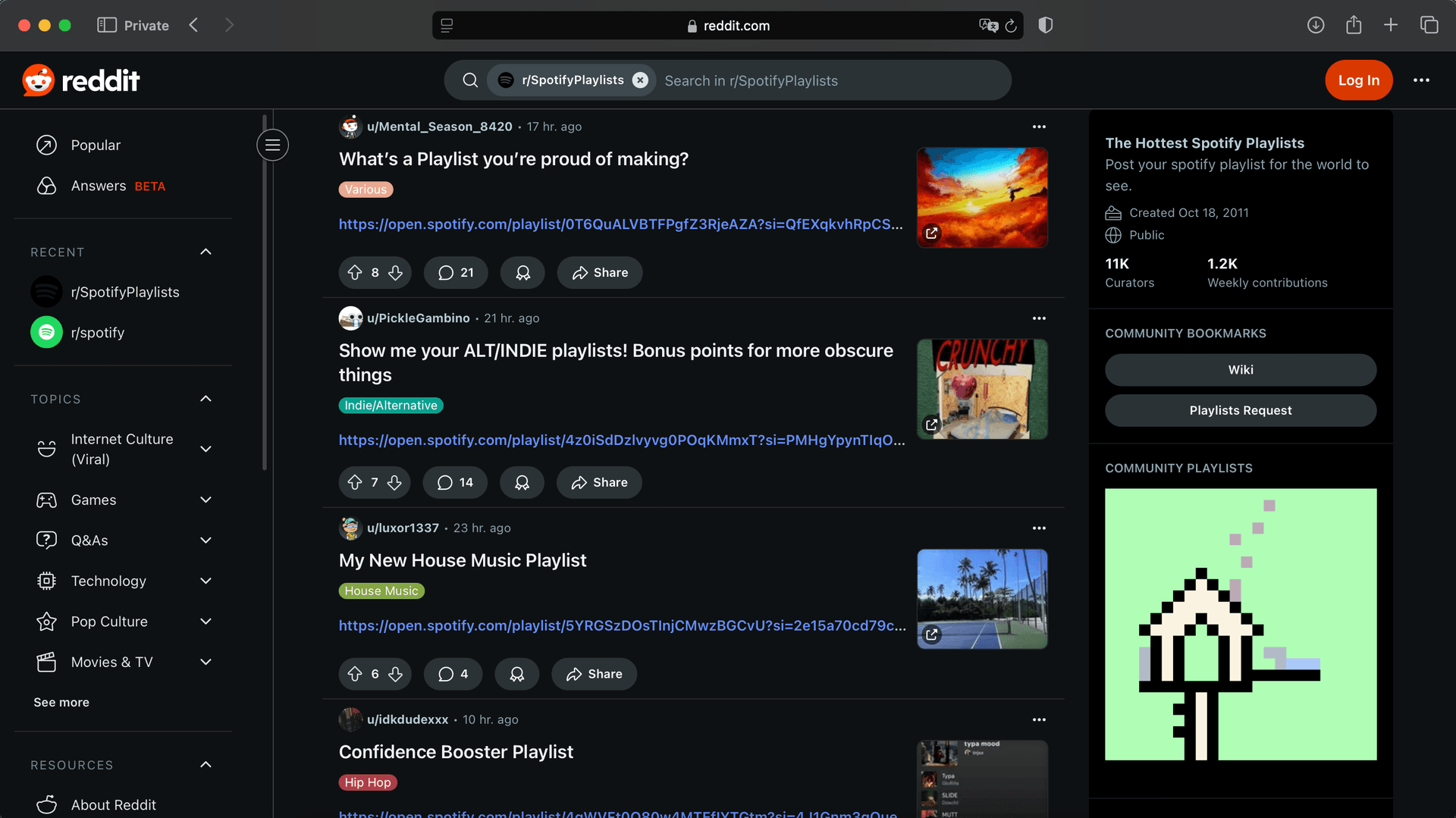 Share your Playlists on Reddit Communities | IndieStar