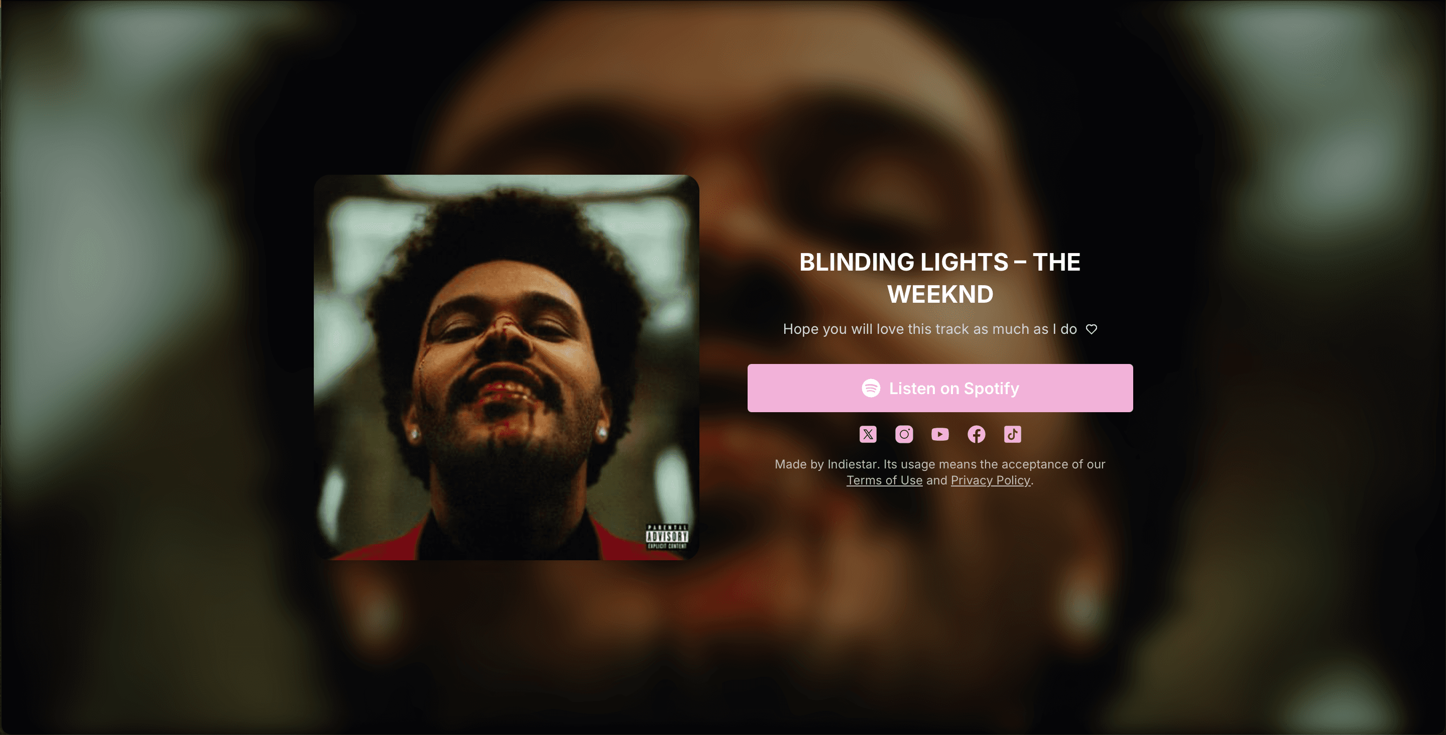 Track Landing Page screenshot (light)